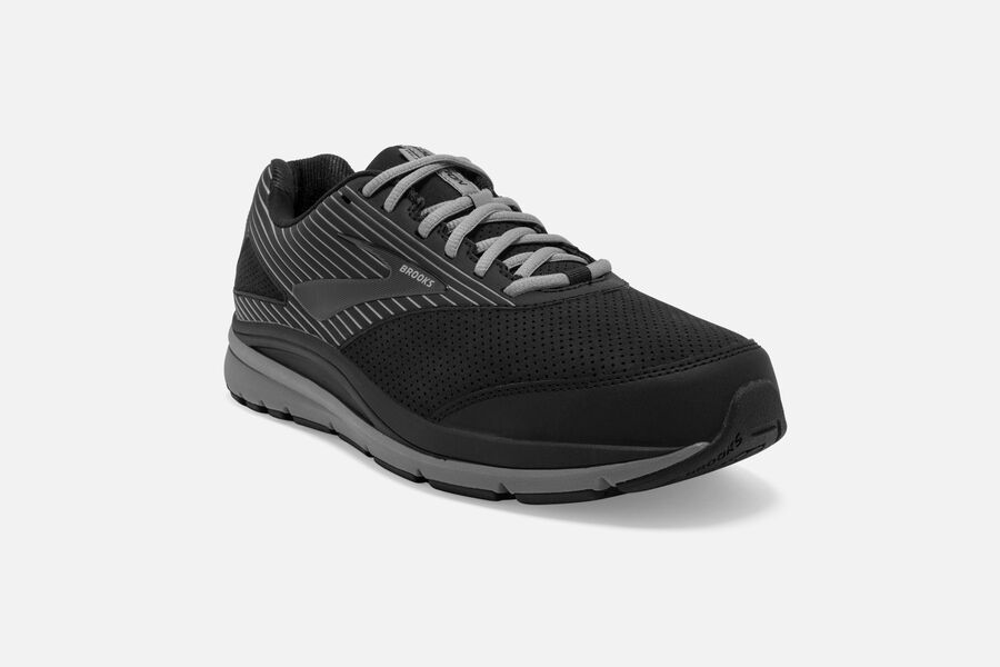 Brooks Running Shoes - Addiction Walker Suede Mens - Black - OJS-295370